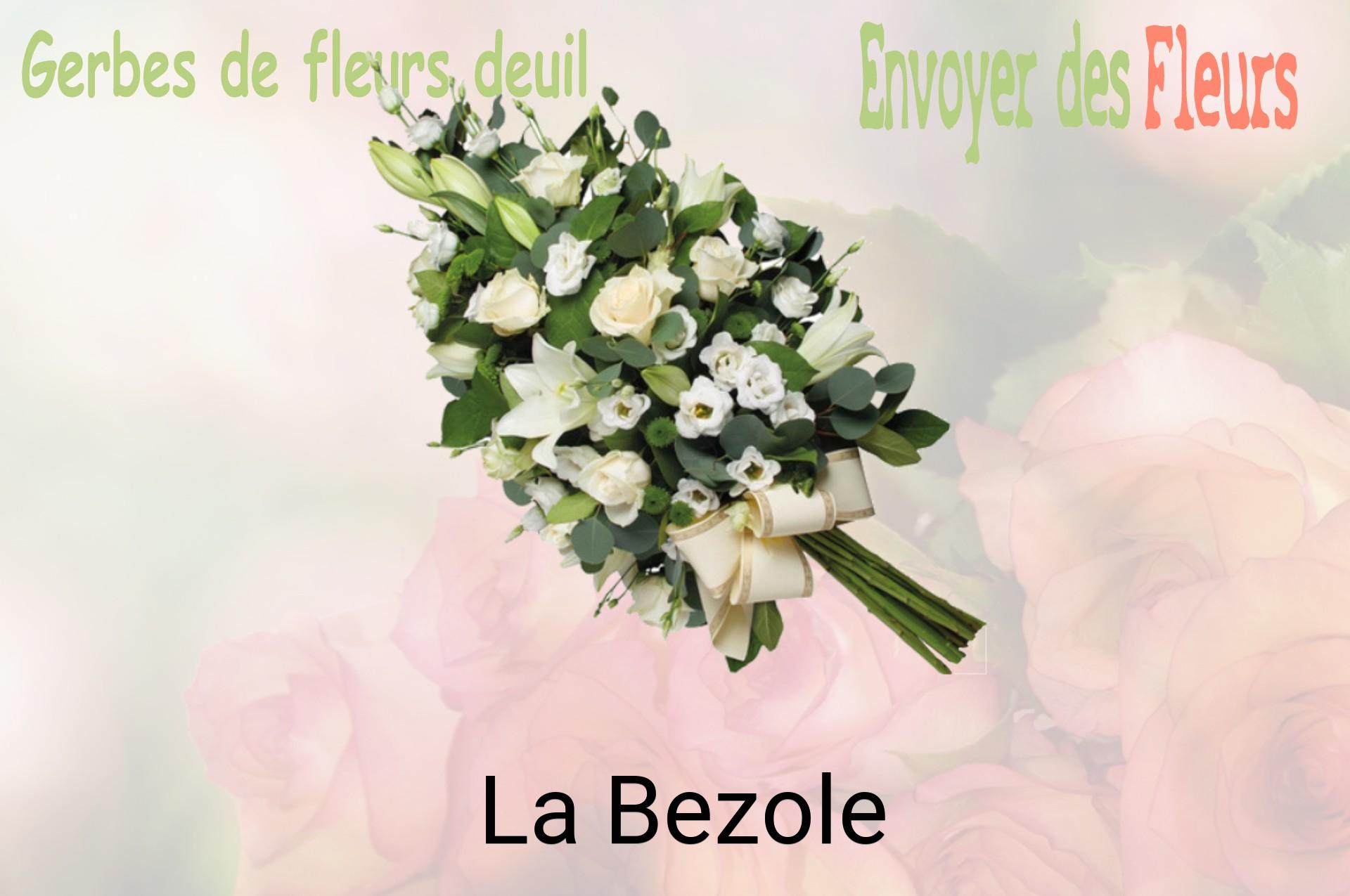 Gerbe de fleurs de deuil livrée à La Bezole